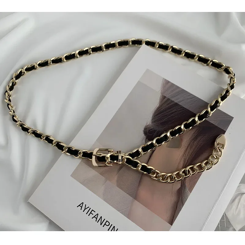 Top Trends: Metal Chain Belts For Women Waistbands Long Tassel For Suitable Jeans Suit Dress Waist Belt Luxury Brand Designer Shoppable Styles