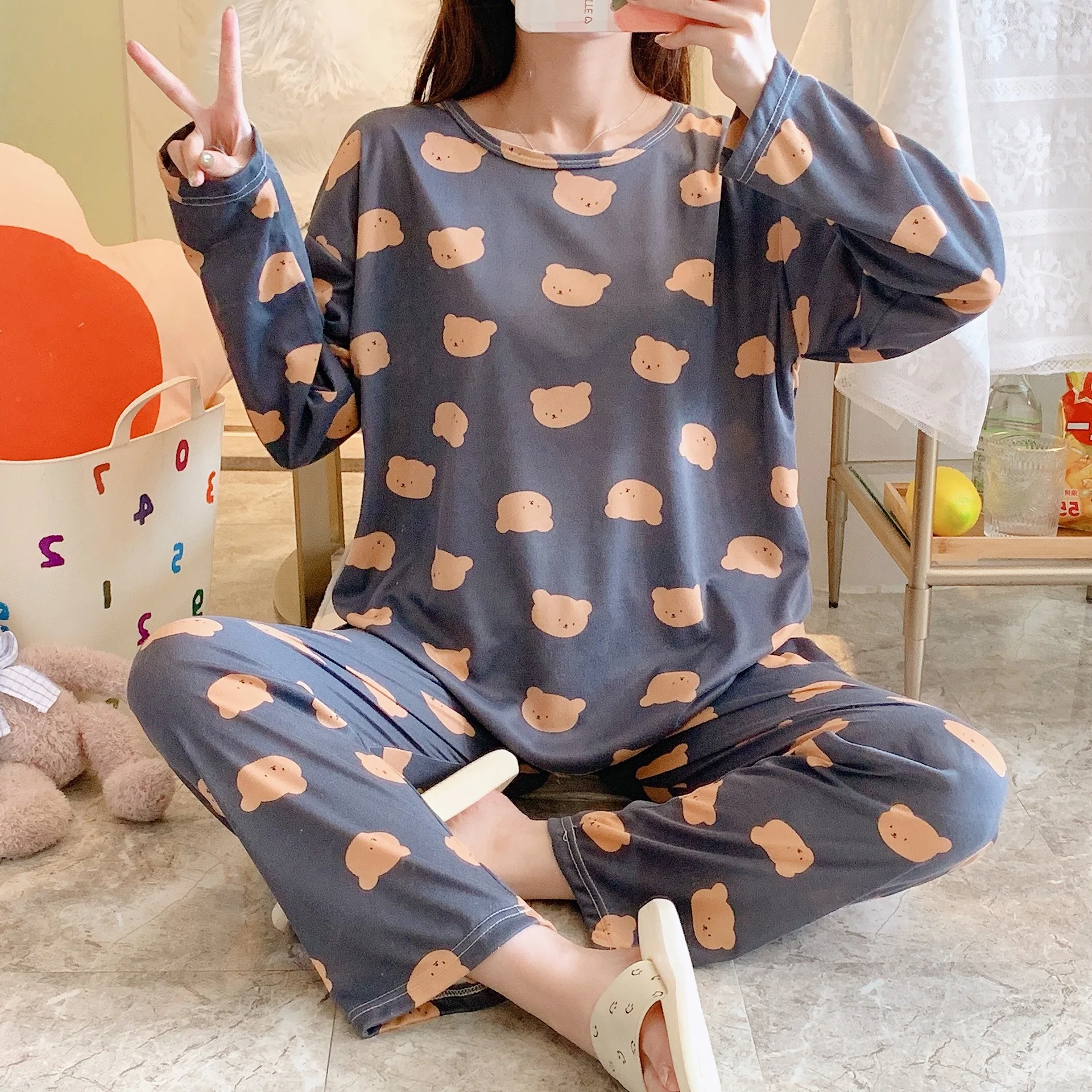 Top Trends: Women&#039;s Pajamas Sets Cartoon Pyjamas Casual Pijamas Mujer 2 Piece Pjs Loungewear Summer Autumn Cute Sleepwear Print Homewear Shoppable Styles