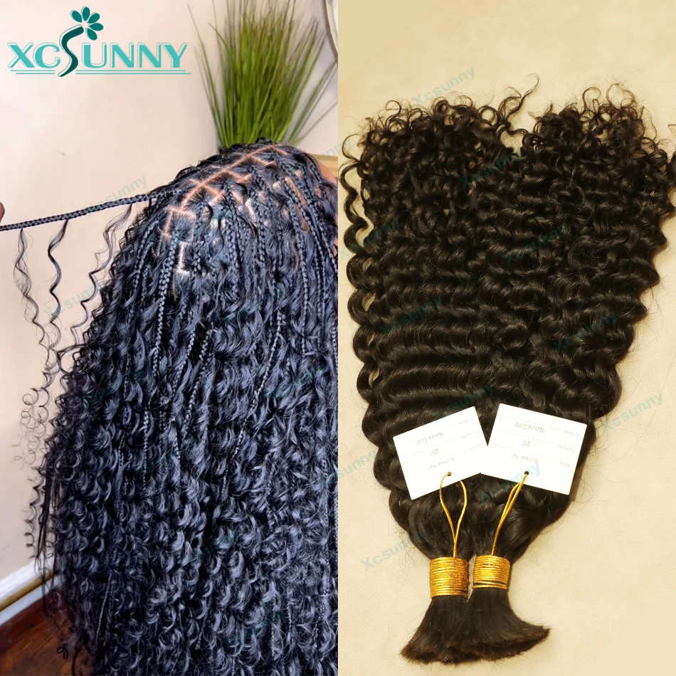 Top Trends: Bulk Human Hair For Braiding Wet And Wavy Curly No Weft Burmese Bulk Human Hair Extensions Wholesale Double Drawn Boho Braids Shoppable Styles