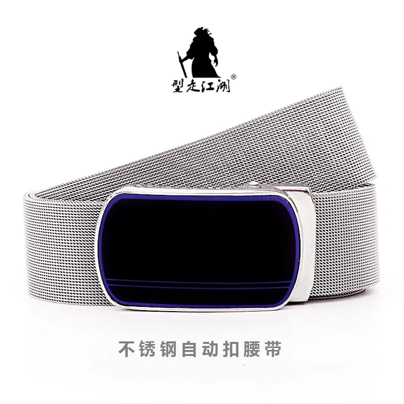 Top Trends: Men Leather Belt Stainless Steel Metal Automatic Buckle Brand High Quality Luxury Belts Quality Girdle Belts For Jeans Shoppable Styles - Image 5