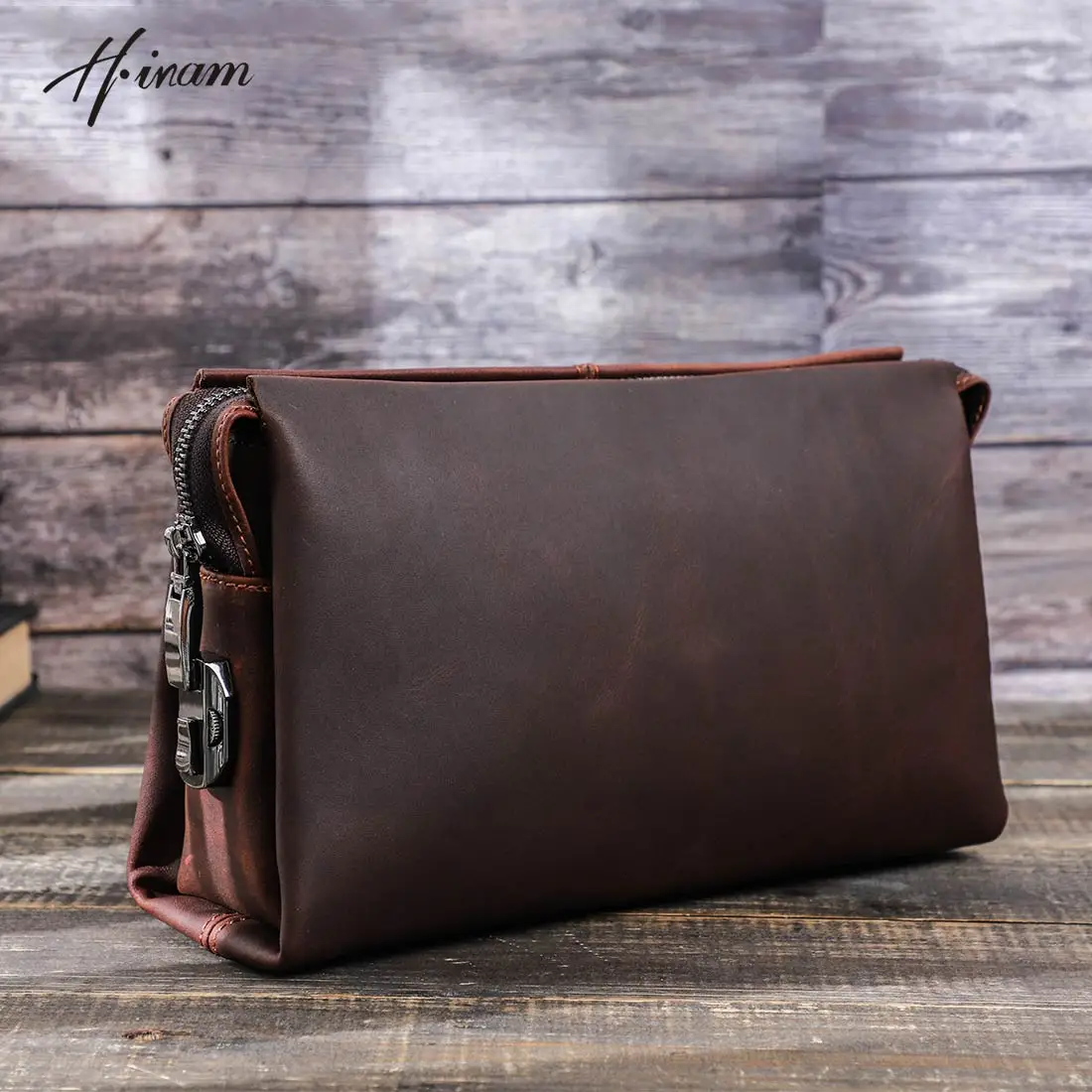 Top Trends: Vintage Genuine Leather Men's Wallet Password Lock Clutch Bag For Men Card Holder Long Wallets Handbag Large Capacity Male Purse Shoppable Styles