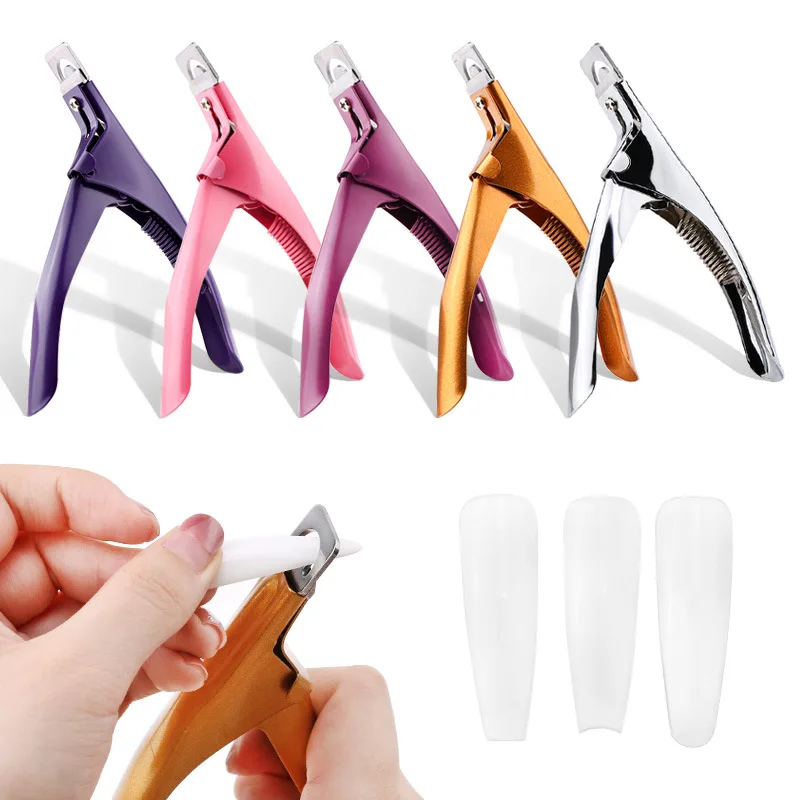 Top Trends: 1pcs Nail Capsule Cutter U-Shaped False Acrylic Tips Scissors Trimmer Cutters Nail Clipper Professional Manicure Accessories Shoppable Styles