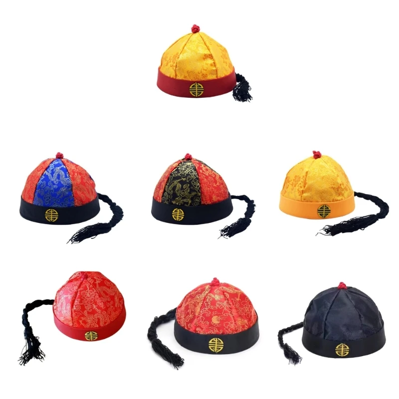 Top Trends: Party Props Chinese Oriental Cap QingDynasty ChineseEmperor Hat With Ponytail Party Costume Hat Cosplay Chinese Cap Shoppable Styles