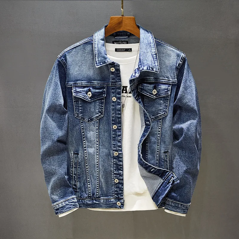 Top Trends: Men's Lapel Denim Jacket Oversized Slim Jacket Top Shoppable Styles