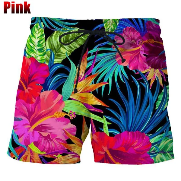 Top Trends: Summer Hawaiian Beach Shorts Quick Drying 3d Printed Palm Motif Swim Trunks Shorts Board Shorts Men Funny Beach Shorts Shoppable Styles