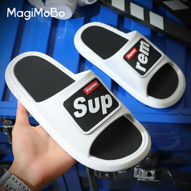 Top Trends: 2023 Brand Women Men Slippers Fashion Beach Sandals Women Soft Casual Shoes Men EVA Slides Flip-flops Summer Men's Letter Sandal Shoppable Styles