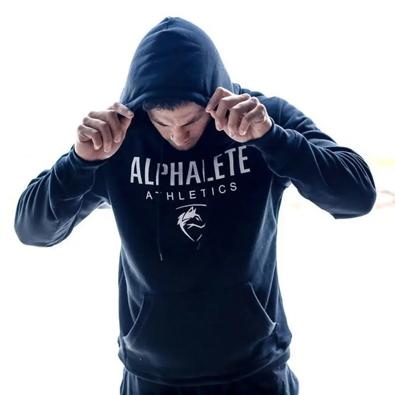 Top Trends: Men Hoodies Gyms Gymnasium ALPHALETE Bodybuilding Workout Fitness Sweatshirt Male Sportswear Hooded Jacket Shoppable Styles