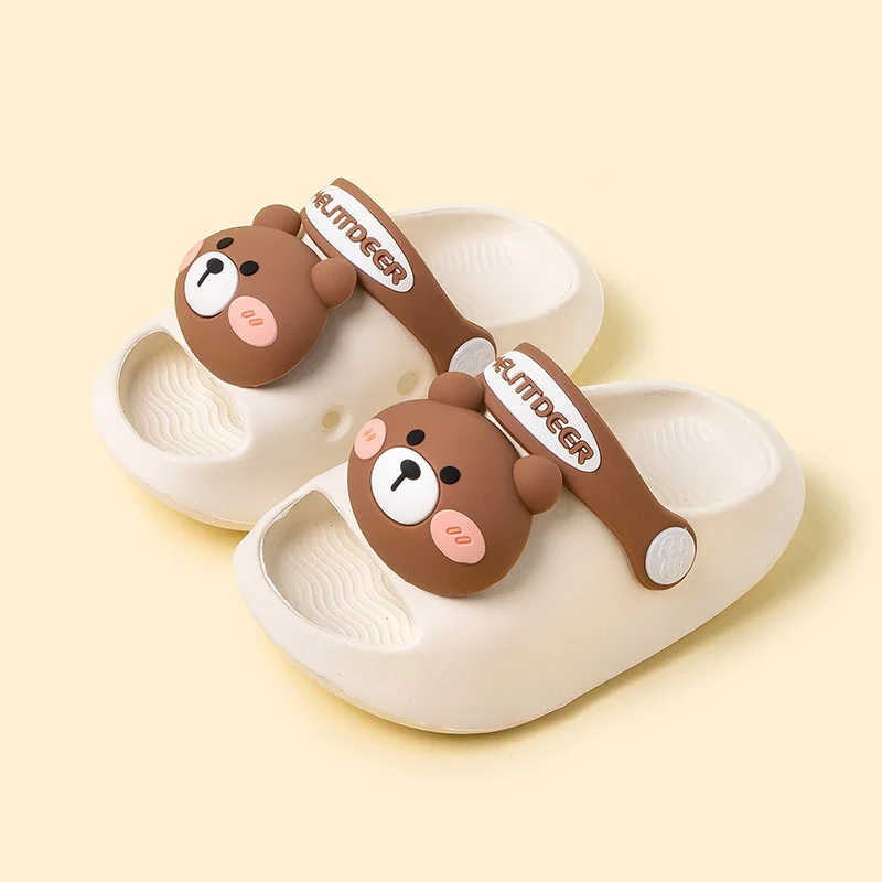 Top Trends: Cute Bear Children's Hole Garden Shoes Girl Boy Baby Cartoon Slippers Summer Soft Sole Breathable Sandals Kids Slipper Shoppable Styles