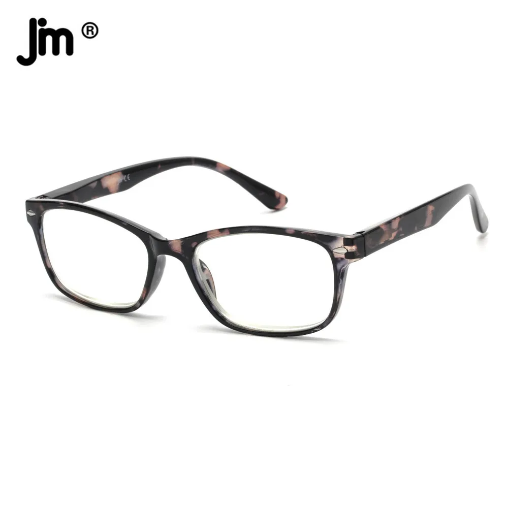 Top Trends: JM 2022 Blue Light Square Reading Glasses For Women Men Spring Hinge Vintage Reading Glasses UV400 Shoppable Styles