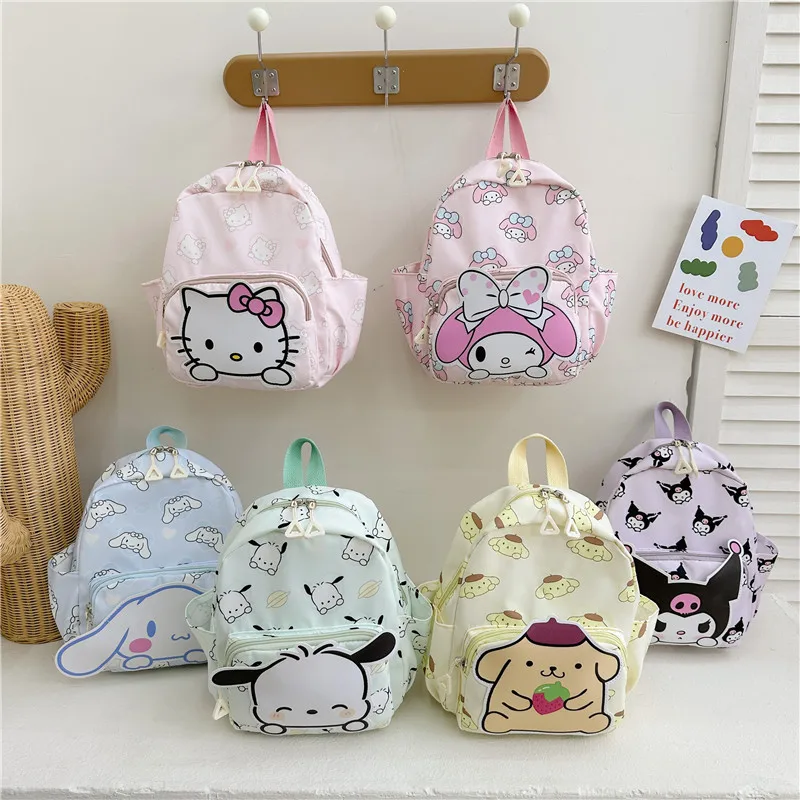 Top Trends: Sanrio Cartoon Backpack Hello Kitty Kuromi Melody Cinnamon High Capacity Waterproof Anime Children School Bag Birthday Gifts Shoppable Styles