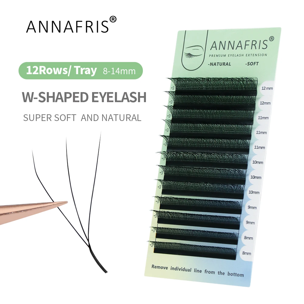 Top Trends: ANNAFRIS 3D W Shape Eyelash Extension Premade Volume Fans W-shaped Clover Natural Soft Faux Mink False Lashes Shoppable Styles