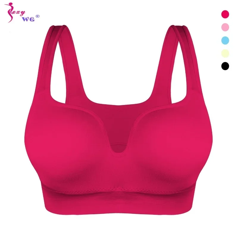 Top Trends: SEXYWG Women Sport Bras Yoga Shirt Fitness Running Vest Underwear Padded Bra Crop Sports Workout Top Wireless Push Up Brassiere Shoppable Styles