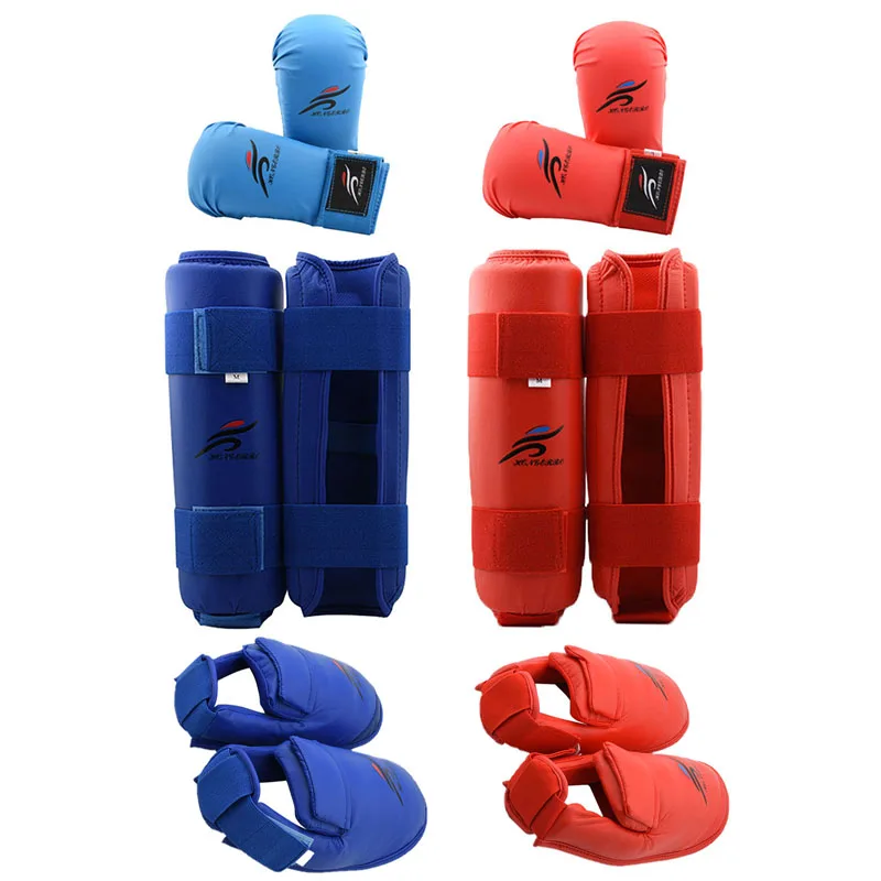 Top Trends: Taekwondo Sparring Gear Set Shin GuardLeg Hand Foot Protector Women Bands Palm Boxing Gloves Karate Shoes MMA Men Child Kids Shoppable Styles