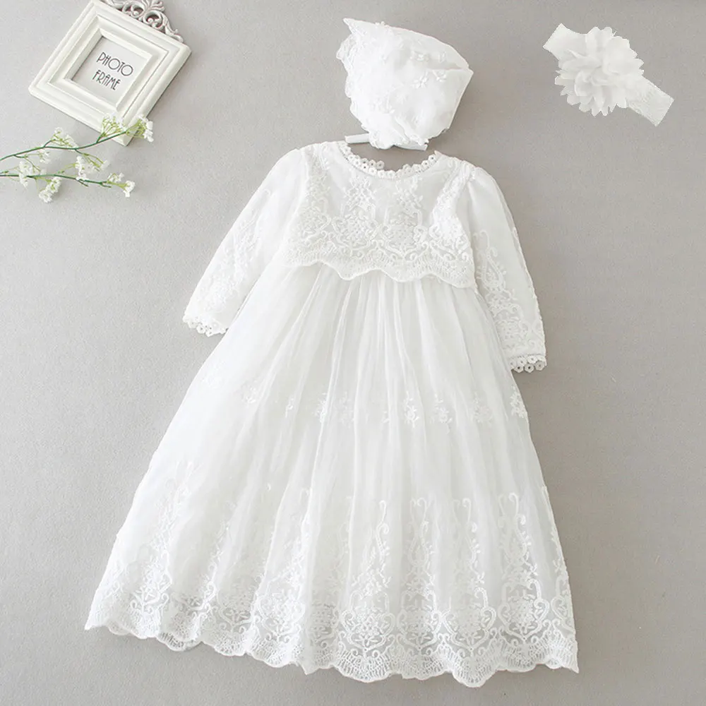 Top Trends: Hetiso Baby Girls Dress Long Sleeve Kids First Birthday Ball Gown Infant Dresses For Baptism Bridesmaid Party 3-24 Month Shoppable Styles