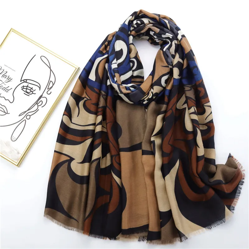 Top Trends: 45 Designs Aztec Paisley Floral Fringe Viscose Shawl Scarf Lady High Quality Wrap Long Neckerchief Foulard Muslim Hijab 180*90Cm Shoppable Styles