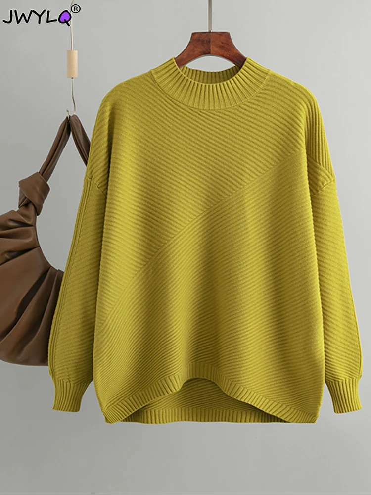 Top Trends: Oversized Sweater Solid Color Loose Casual Pullover Sweater Womens Autumn Winter Warm Knit O-neck Female Jumper Long Sleeve Top Shoppable Styles