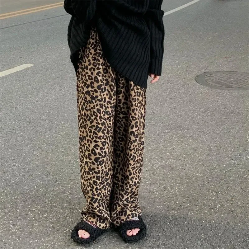 Top Trends: 2023 High Waist Drawstring Pant Loose Jogger Fashion Ladies Trousers Pop Women Casual Leopard Print Ankle Length Trousers Women Shoppable Styles