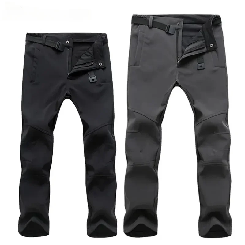 Top Trends: New Winter Softshell Thermal Hiking Pants Tactical Pants Mens Fleece Cargo Pants Waterproof Warm Police Work Trousers Shoppable Styles