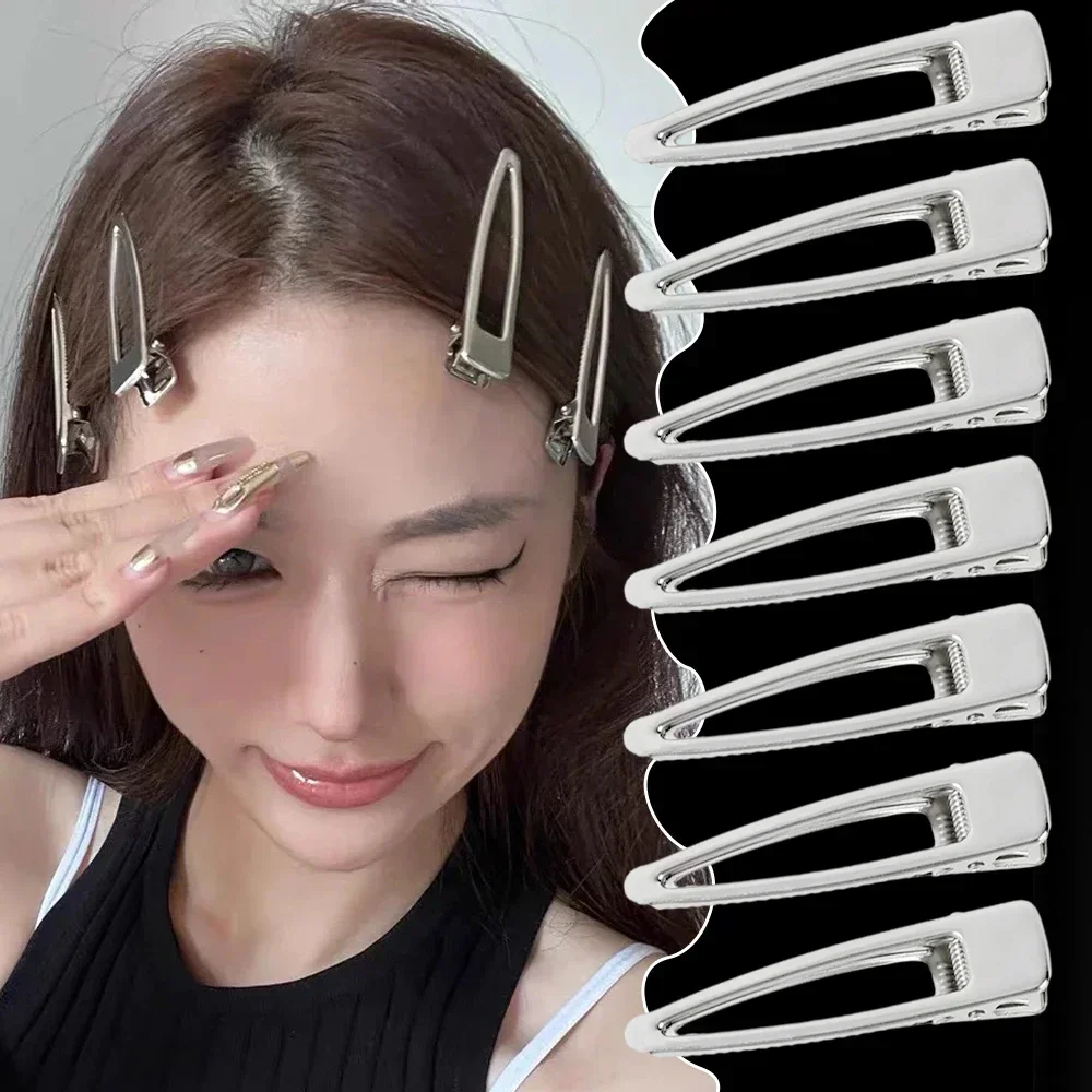 Top Trends: NEW Y2K Simple Silver Duckbill Clamp Hair Clips Girls Hairpins BB Clips Barrettes Headbands For Women Hairgrips Hair Tool Shoppable Styles - Image 2