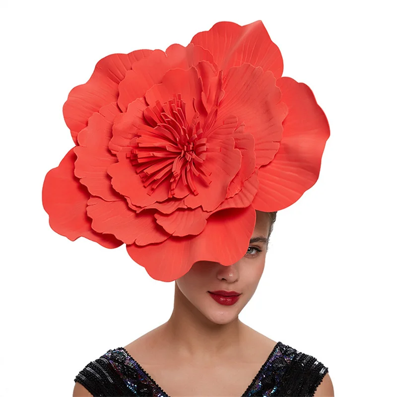 Top Trends: Women Large Flower Fascinator Hat Headdress Bridal Makeup Prom Kentucky Derby Headpiece Photography Hair Accessories Shoppable Styles