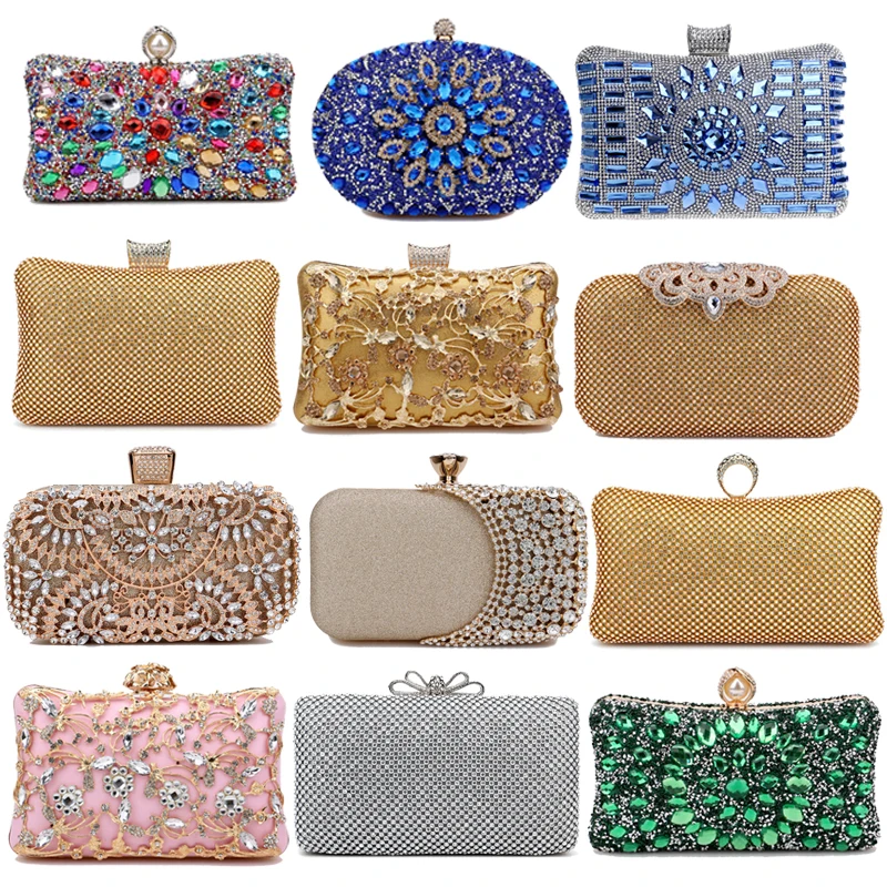 Top Trends: Rhinestones Women Bags Hollow Out Style Fashion Evening Bags Chain Shoulder Handbags Party Wedding Day Clutch Purse Shoppable Styles