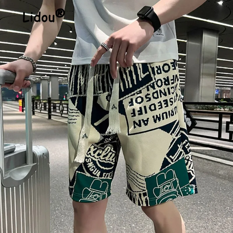 Top Trends: Fashion High Street Fancy Waist Drawstring Shorts Men&#039;s Summer Casual Loose Capris Trendy New Men&#039;s Pants Sports Versatile Short Shoppable Styles