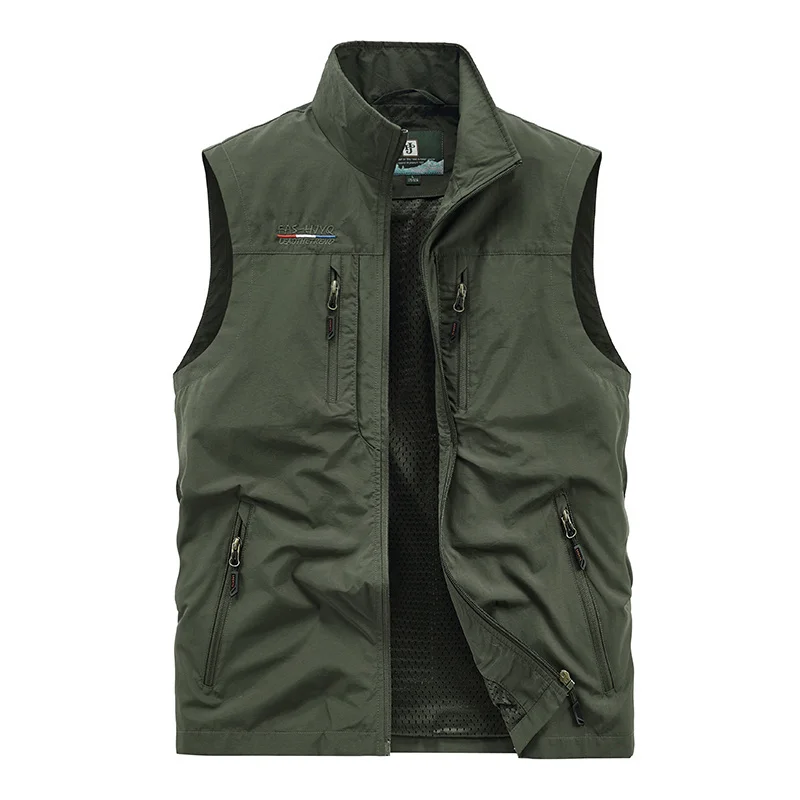 Top Trends: Vest For Men Mesh Top Men&#039;s Clothing Man Outdoor Large Size Sleeveless Vests Jackets Male Coat Military Clothes Casual Tops Tees Shoppable Styles