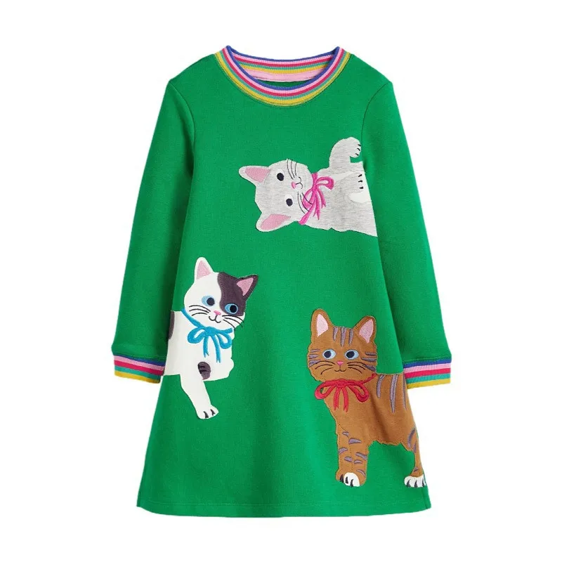 Top Trends: Jumping Meters New Princess Girls Dresses Animals Embroidery Autumn Baby Clothes Long Sleeve Children&#039;s Costume Kids Frocks Shoppable Styles