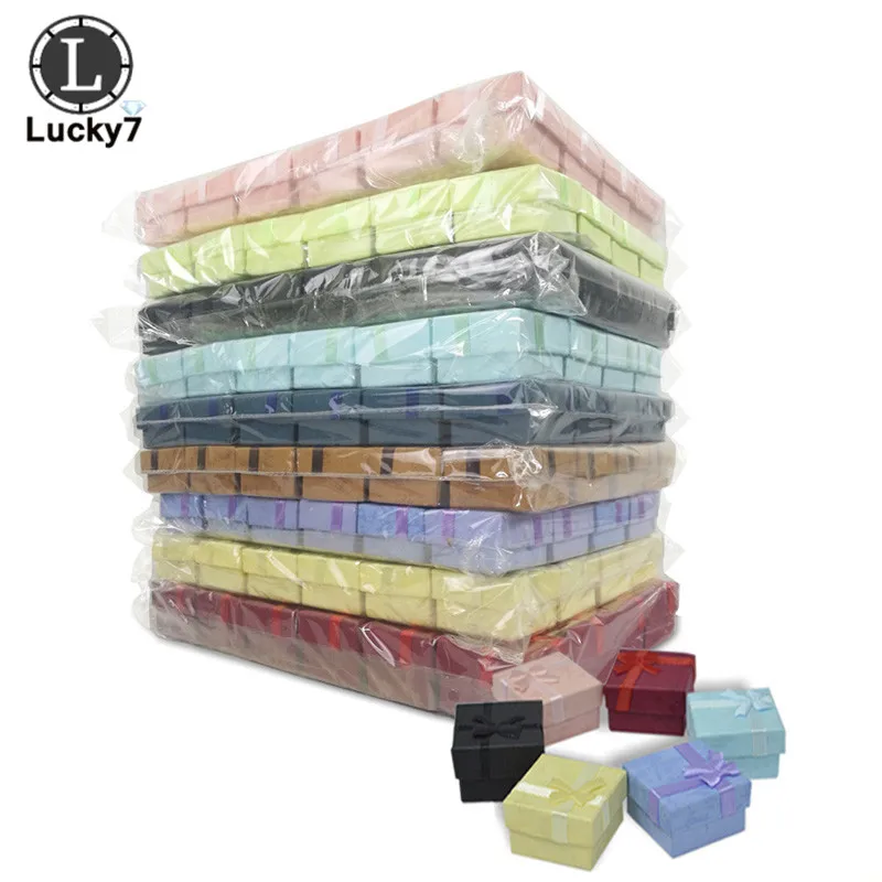 Top Trends: 240pcs / lot Assorted Jewelry Boxes For Organizer Jewelry Display 4*4*3cm Assorted Colors Ring Box Small Gift Boxes Shoppable Styles