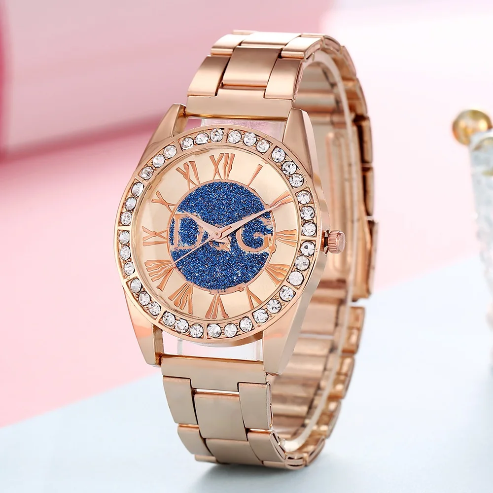 Top Trends: Rose Gold Designer DQG Watch For Women Quartz Luxury Silvery Watches Diamonds Gift Friend Women's Wristwatch Relógio Feminino Shoppable Styles - Image 6