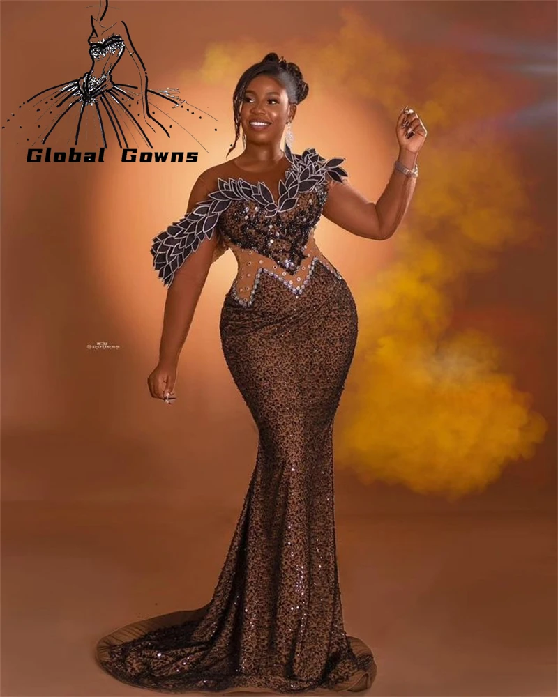 Top Trends: Aso Ebi Sexy Beaded Crystal Evening Dresses For Black Girls Appliques Birthday Party Gowns Formal Gown Mermaid Robe De Ba Shoppable Styles