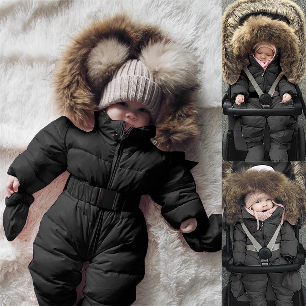 Top Trends: Winter Clothes Infant Baby Snowsuit Boys Girls Romper Jacket Hooded Down&amp;Parkas Jumpsuit Warm Thick Coat Outwear Infant Clothing Shoppable Styles