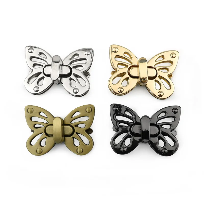 Top Trends: 1Pcs Metal Bee / Butterfly Shape Turn Lock Retro Fashion Bag Clasp Hardware Buckle For DIY Leather Crafts Handbag Purse Accessory Shoppable Styles