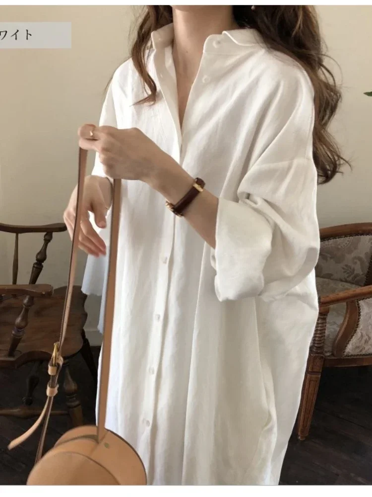 Top Trends: S-2XL Summer Shirt Dress Evening Vintage Dress Party Oversize Long Cotton Beach Women Dresses Robe Vestido Vestidos Para Mujer Shoppable Styles