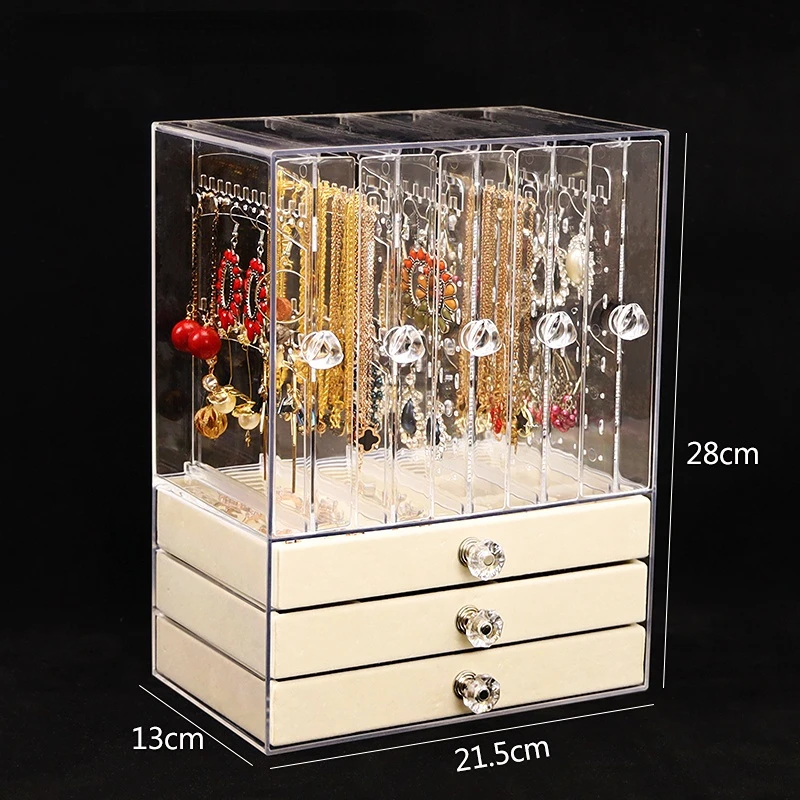 Top Trends: Jewelry Organizer Box Storage Large Size Transparent Acrylic Display Case Hanging Necklace Earrings Jewelry Boxes Stray Kids Shoppable Styles - Image 6