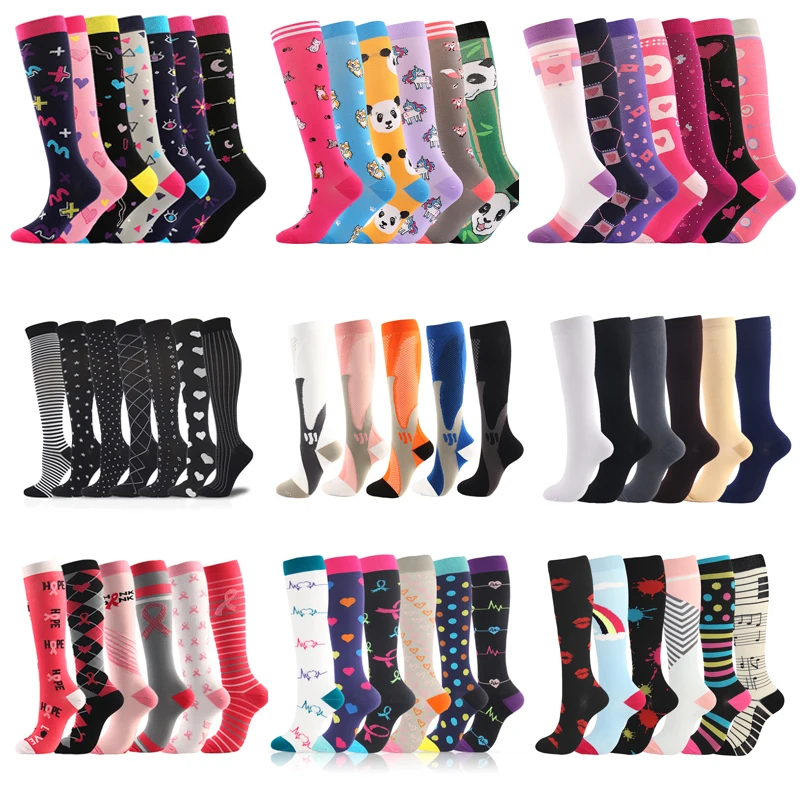 Top Trends: Compression Socks Women Men Knee High 30MmHg Sports Socks Edema Diabetes Varicose Veins Running Stocking Wholesale Dropshipping Shoppable Styles