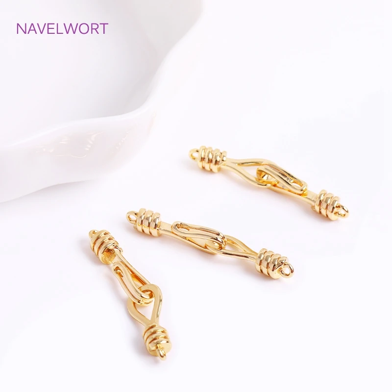 Top Trends: 18K Gold Plated S Shaped End Connector Clasps For Jewelry Making, DIY Bracelet Fasteners Clasp Hook Shoppable Styles