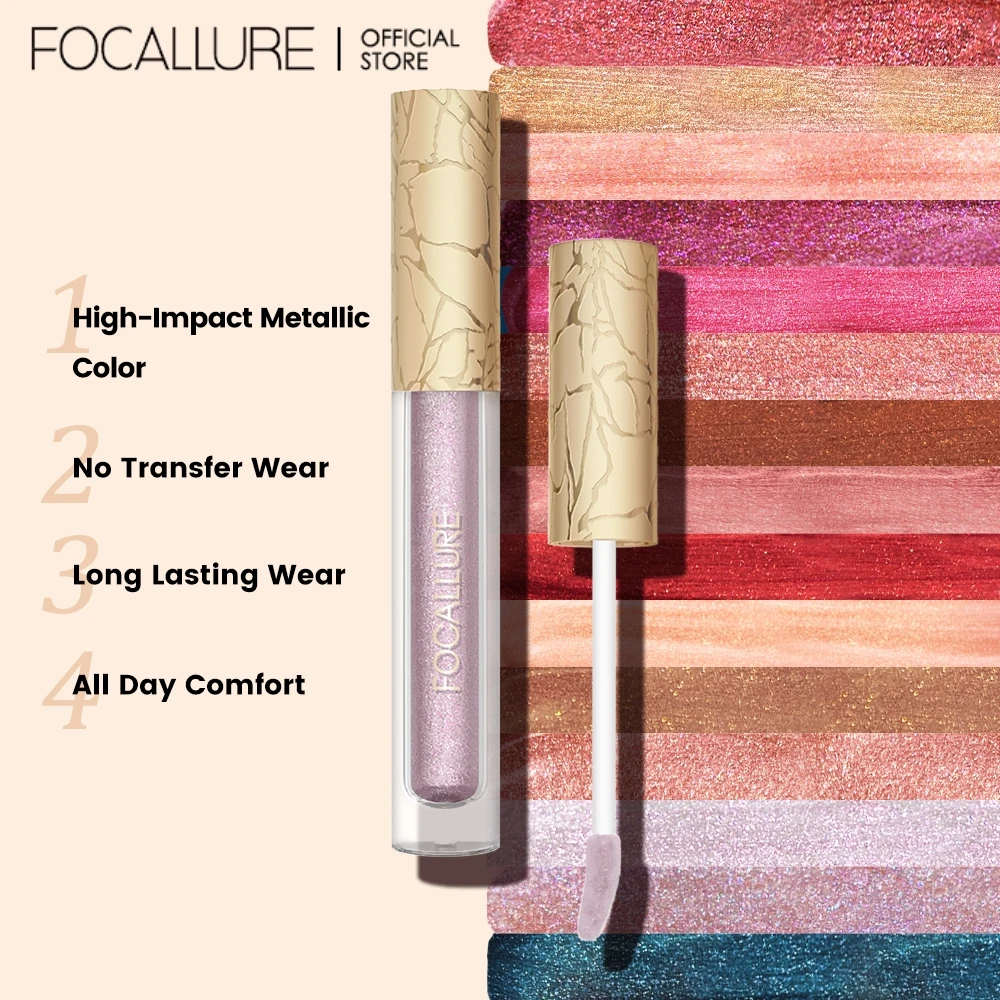 Top Trends: FOCALLURE 15 Colors Glitter Liquid Lipstick Waterproof Long Lasting Metal Diamond Lip Glosses Shiny Lip Tint Makeup Cosmetics Shoppable Styles