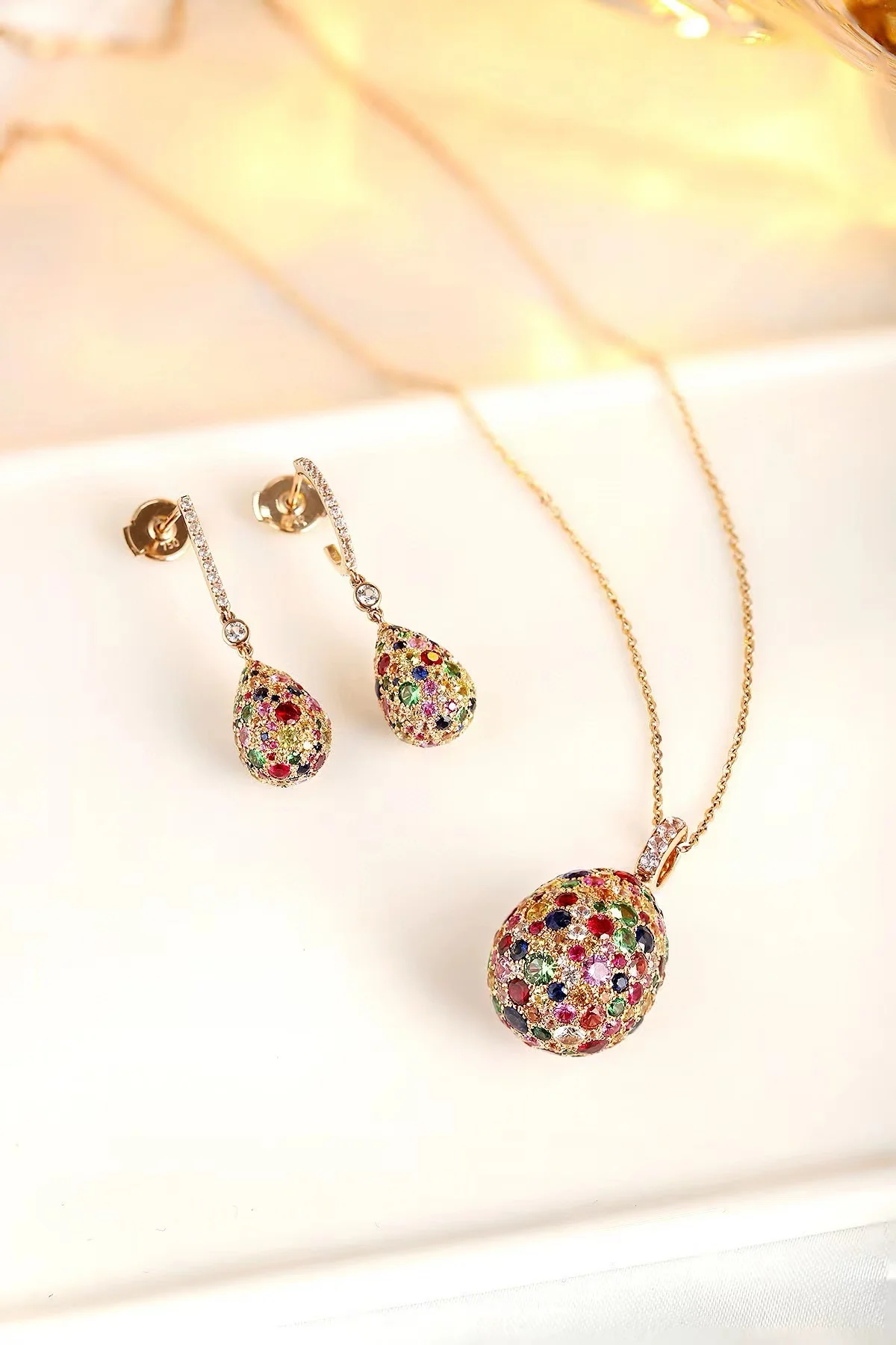 S3267809adb684fc7a4298d7443e9b6e5i Ruihe New Luxury Fashion18k Gold about 3.49ct Natural Fancy Colors Gemstones Earrings Jewelry for Women Party Gifts Personalized
