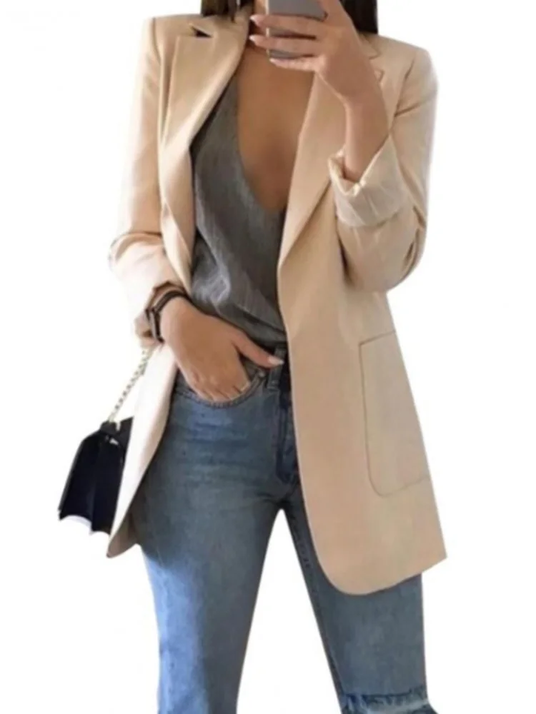 Top Trends: Women's Jacket 2023 Blazers New Ladies Professional Office Lapel Cardigan Temperament Suit Jacket Casual Blazer Women Lady Coat Shoppable Styles