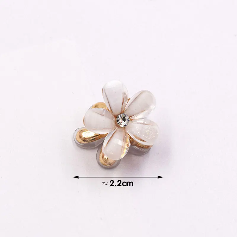 Top Trends: 11Colors 1 / 4Pcs Mini Shiny Flower Hair Claw Daily Party Dinner Birthday Cosplay Modelling Making Clips Hairpins Headwear Shoppable Styles - Image 6