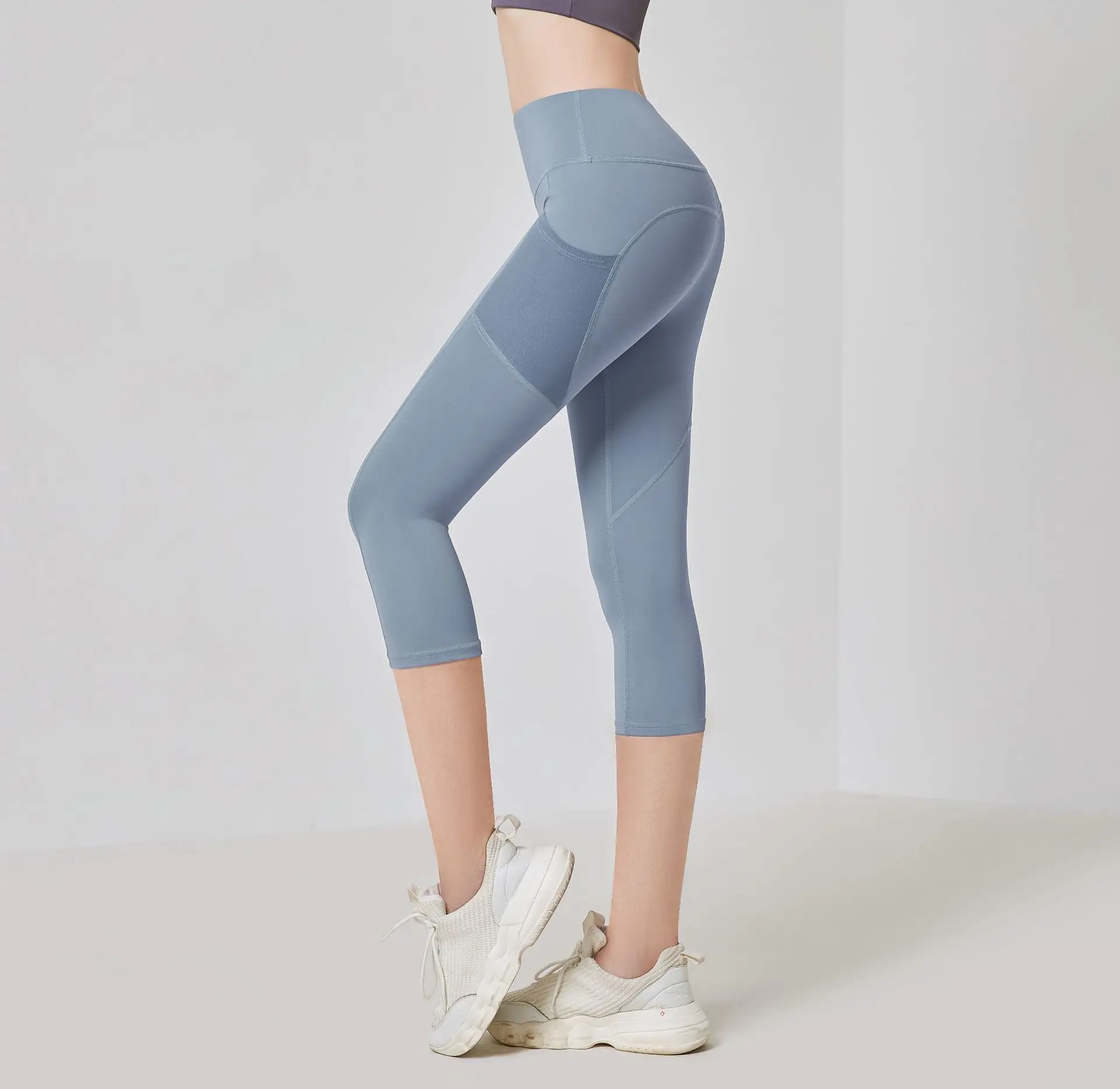 Top Trends: Yoga Pants Women With Pocket Capris Cropped Leggings Sport Girl Gym Pants Tummy Control Jogging Tights Female Fitness Trouers Shoppable Styles