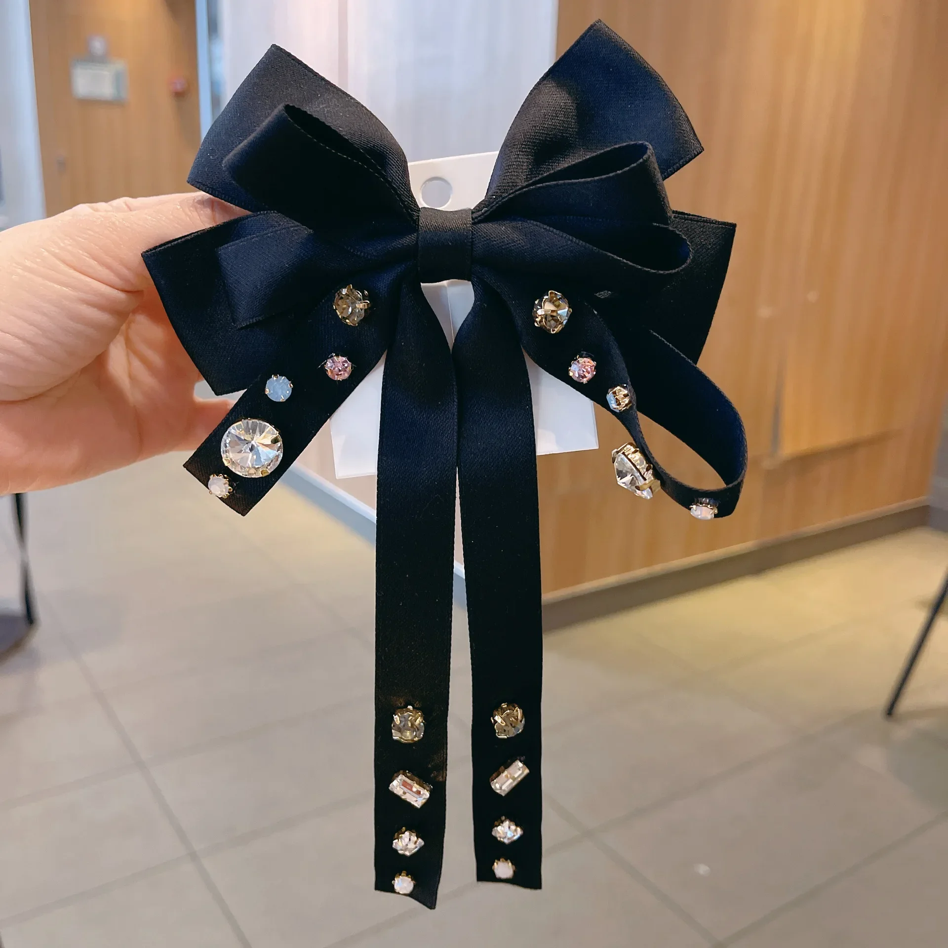 Top Trends: Korean High-end Style Rhinestone Bow Tie Ribbon Bow Tie Clothing Accessories Shirt Women's Neckline Versatile Collar Flower Shoppable Styles