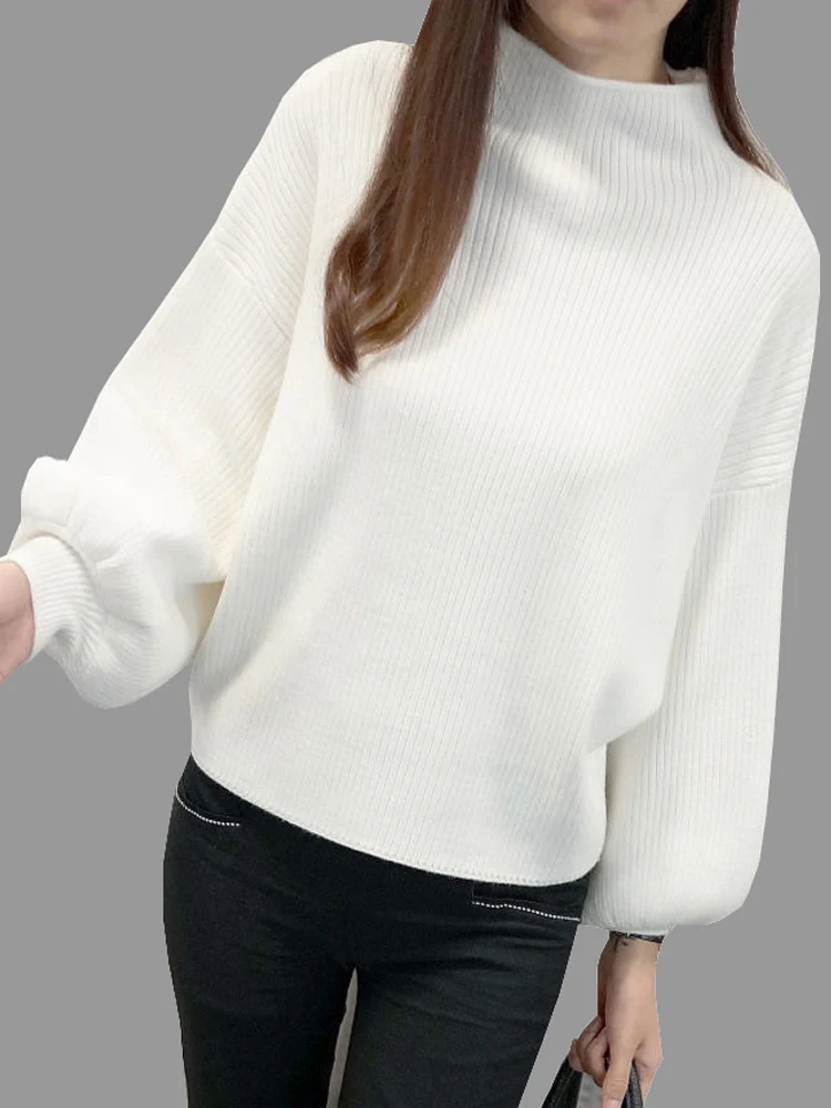 Top Trends: 2022 New Winter Women Sweaters Fashion Turtleneck Batwing Sleeve Pullovers Loose Knitted Sweaters Female Jumper Tops Shoppable Styles