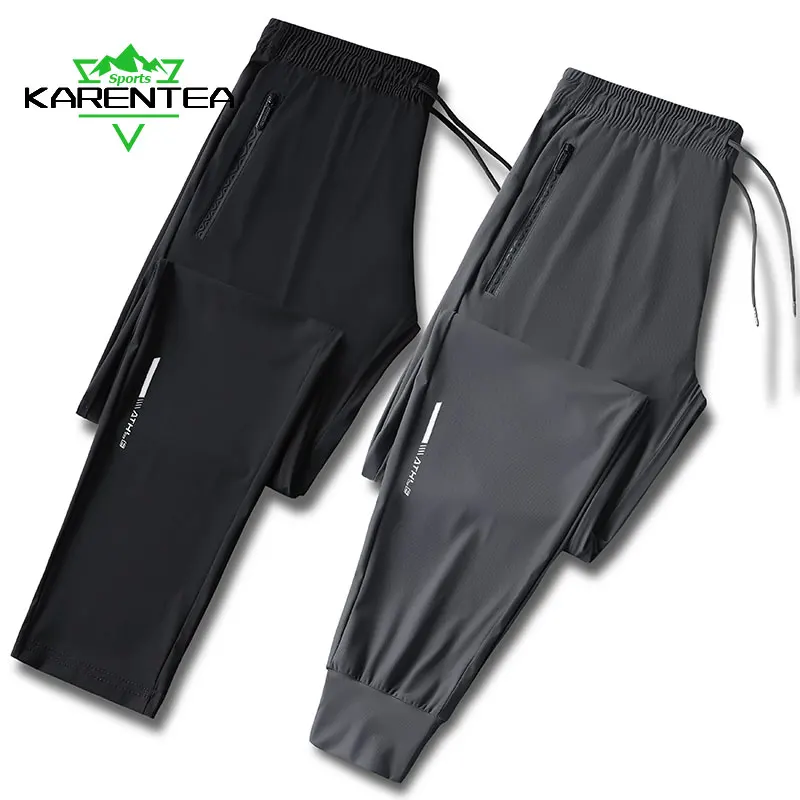 Top Trends: Running Pants Reflective Quick Dry Summer Jogging Trousers Men Gym Thin Cool Male Fishing Hiking Sports Long Pants Breathable Shoppable Styles