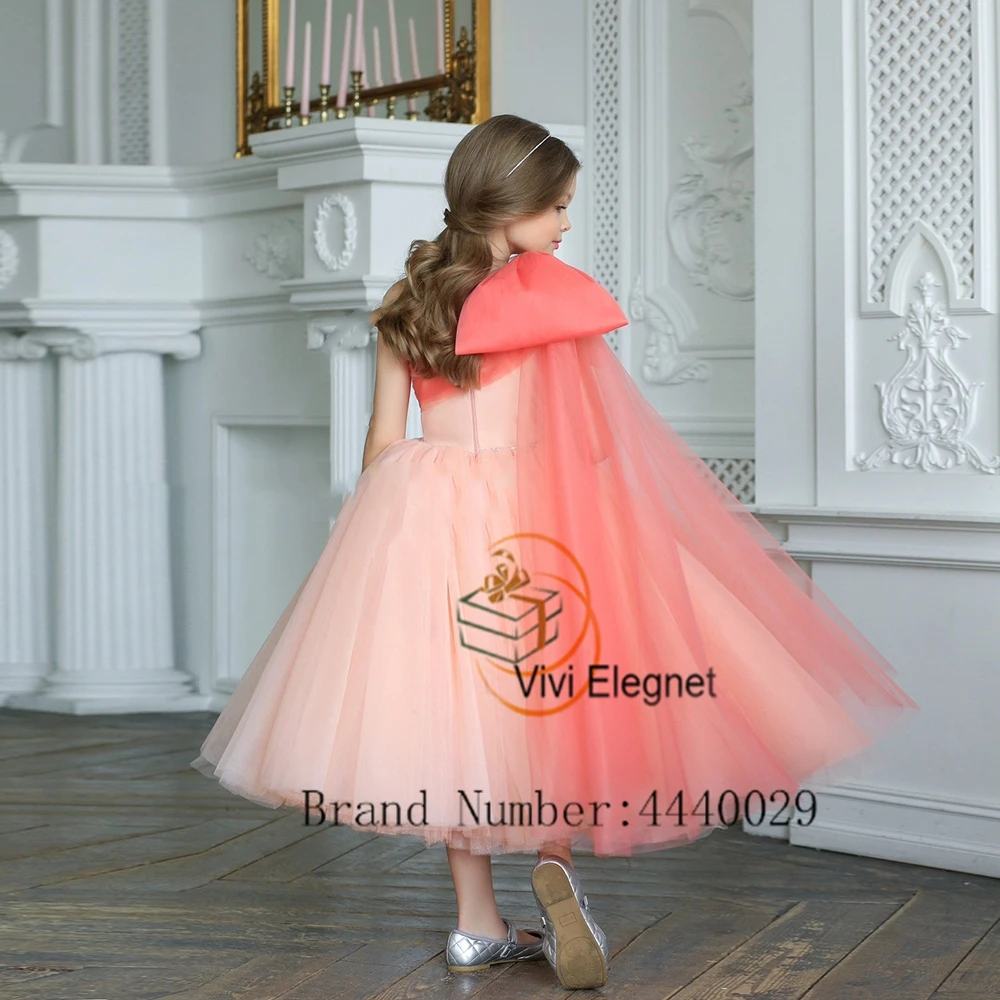 Top Trends: Sparkle Sleeveless Flower Girl Dresses For Birthday 2023 New Summer Ankle Length Communion Wedding Party Gowns With Bow فساتين ا Shoppable Styles - Image 3