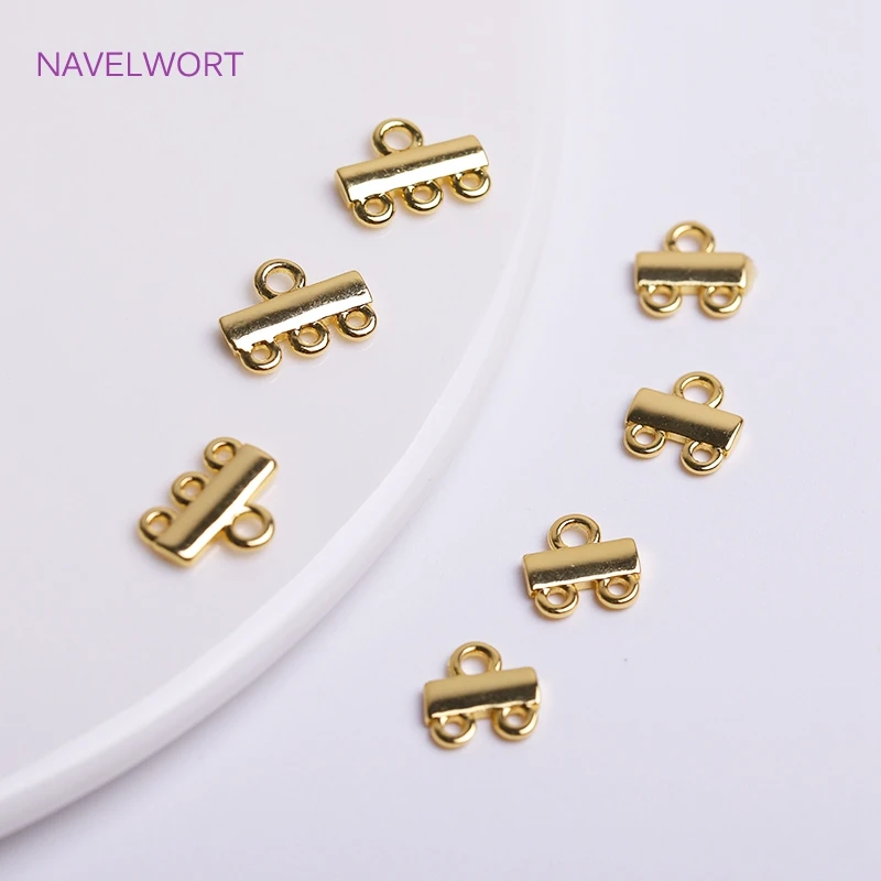 Top Trends: 18K Gold Plating Two / Three-Strand End Bar, Bracelet Necklace Ends Connectors Accessories DIY Jewelry Making Shoppable Styles