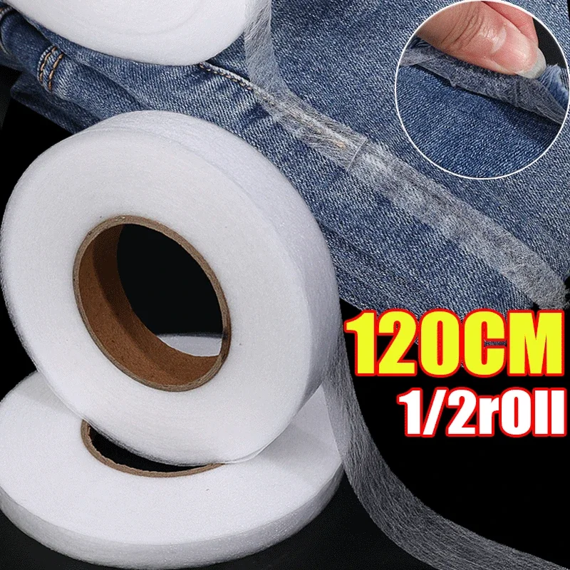 Top Trends: 120M Double Sided Nonwoven Adhesive Tape Sewing Interlining Clothes Ironing Hem Tape DIY Patchwork Fabric Web Sewing Accessories Shoppable Styles