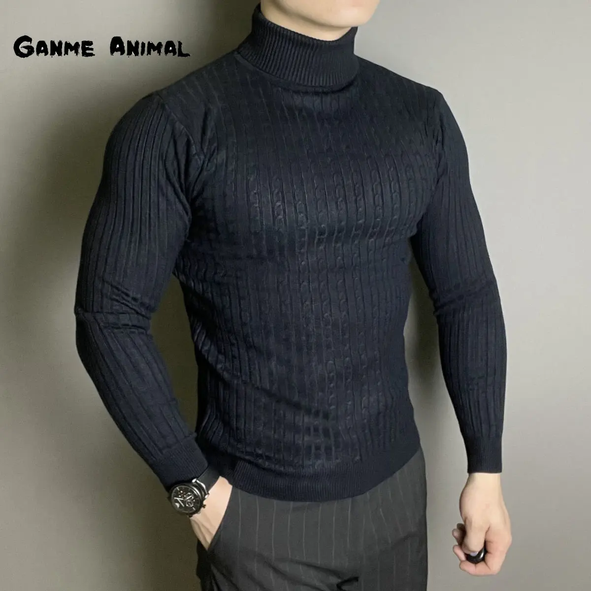 Top Trends: New Winte Men&#039;s Rollneck Knitted Keep Men Jumper Knit Woolen Turtleneck Warm Sweater Casual Pulloverr Coats Knit Sweater Shoppable Styles