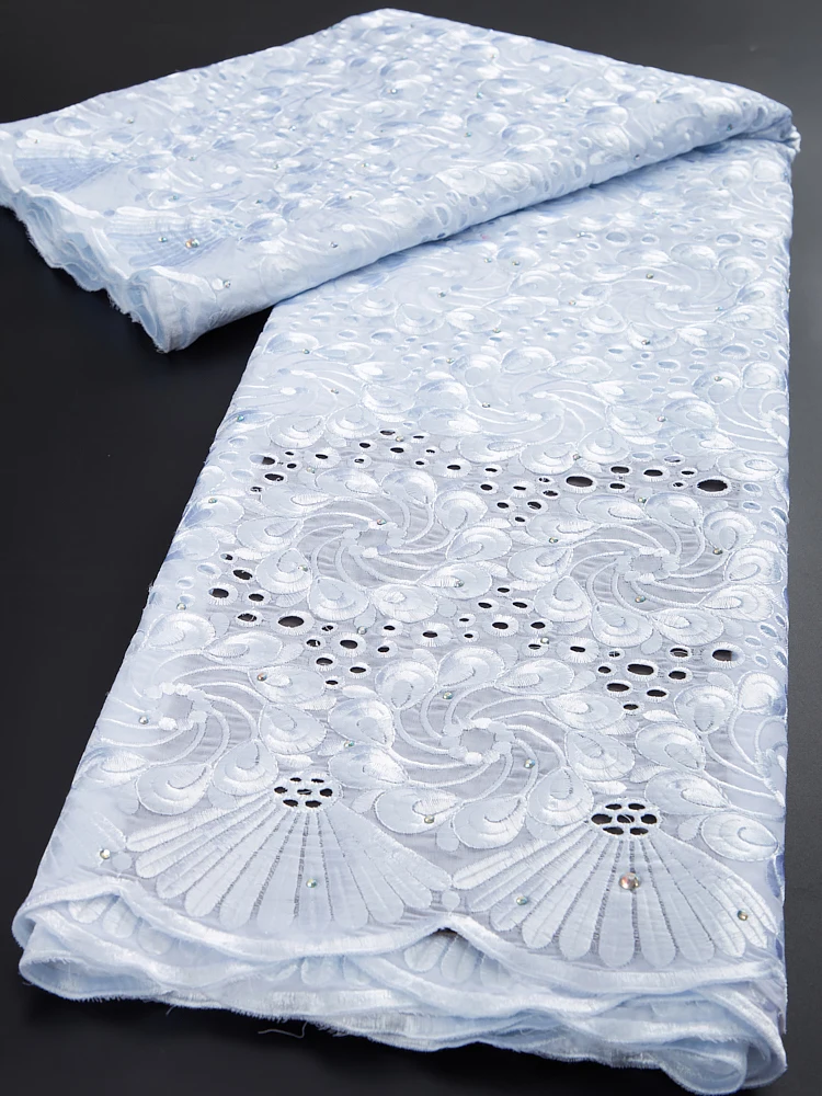 Top Trends: White African Cotton Lace Fabric 2022 High Quality African Swiss Voile Lace Embroidery Nigerian Lace Fabrics For Sewing TY2990 Shoppable Styles